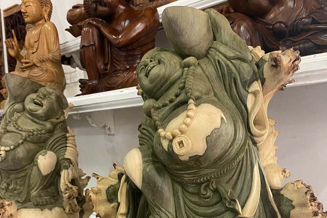 Bali Arts shopping with temples-waterfall visit. - Mas Carving Center: Wood Craft with Real Detail