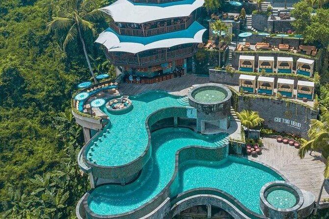 CRETYA Ubud infinity Pool + Hidden Water fall + Water Temple Tour - Mas Carving Center: Wood, Paintings, and Silver Work in About 40 Minutes