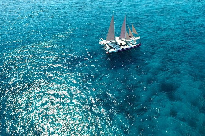 Full day Lembongan Island Catamaran Cruise with BBQ Lunch - Catamaran comfort: bean bags, cold drinks, and sea reality