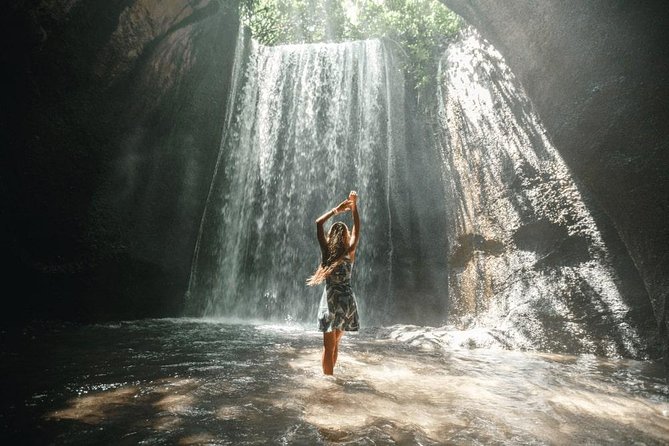Ubud Instagram: Waterfall Tours - Stop 2: Tibumana waterfall with a palm-road approach