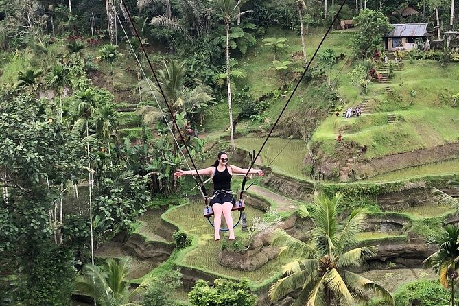 Ubud Tirta Empul Temple Swing And Waterfall Private Guided Tour - Tegalalang Rice Terrace and Boni Bali: Views Plus Real Lunch Options